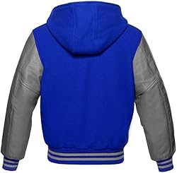 GOKTOG Hooded Varsity Jacket Women, Baseball
