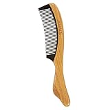 Juvale Fine Tooth Sandalwood Comb - Handmade Wooden Anti Static Hair Comb for Men and Women, Mustache Comb, Beard Comb, Brown - 7.9 x 0.3 x 1.5 Inches