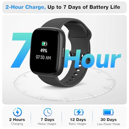 Smart Watch for Women Men, Alexa Built-in, 1.83" HD Touchscreen Fitness Tracker with Bluetooth Calling, Fitness Watch with Sleep Monitor, 100+ Sports Modes, IP68 Waterproof Smartwatch for Android iOS