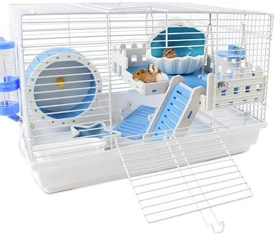 WTTTTW Large Hamster Cage, Acrylic Material Guinea Pig Small Pets Mice House Chinchilla Ferret Hedgehog Hamster Accessories