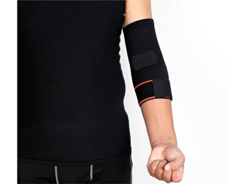 Huasen Sports Safe Guard Fitness Elbow Sleeve Elbow Compression Sleeve Adjustable Elbow Support for Men & Women Cycling Sports - Thumbnail 4