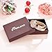 EVERLEAD Carving Round Aromatherapy Essential Oils Diffuser Locket Bracelet 316l Stainless Steel Real Leather Bracelet (Style 10)
