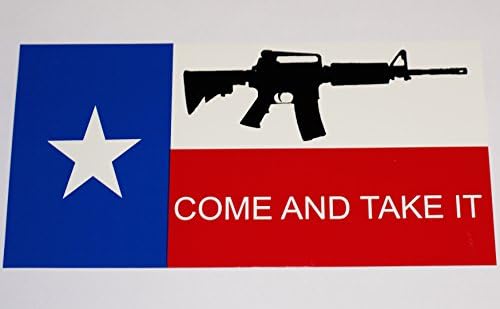 FlagmasterTexas Come and Take It NRA Bumper Sticker Decal 3.75"x7.5"