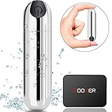 Vibrator Clitoris and G-Spot Nipple Stimulator Vibrate Massager Bullet Orgasm Vagina Dildo for Travel USB Rechargeable Portable Waterproof Vibrating Wand Adult Sex Toys (Silver)