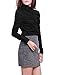 Allegra K Women Single Breasted Long Sleeves Ruched Front Shirt XS Black