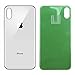 CELL4LESS Replacement for The iPhone X Back Glass Cover OEM Quality Battery Door Replacement w/Adhesive & Removal Tool NO Logo (White)