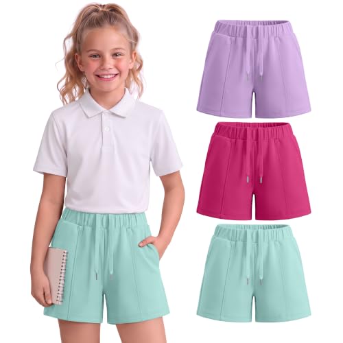 JoyMotion Girls' Athletic Shorts 3-color Set