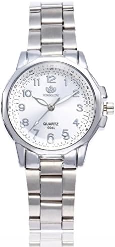 MEIbax Women Fashion Stainless Steel Band Analog Quartz Round Wrist Watch Watches