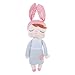 Stuffed Doll Toy Bunny Girls Baby Angela Plush Doll 14 inch Soft Cuddly Kind Rabbit Doll for Baby Kids - Birthday Gifts, Kid's Sleeping Partner, Gray