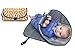SnoofyBee Portable Clean Hands Changing Pad. 3-in-1 Diaper Clutch, Changing Station, and Diaper-Time Playmat with Redirection Barrier for use with Infants, Babies and Toddlers (Tropical Citrus)