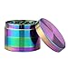 DCOU Rainbow Herb Grinders 2.2 Inches 4 Parts Zinc Alloy Pollen Grinder Colorful Metal Grinder