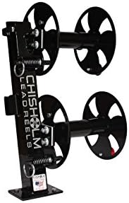 12" BLACK Heavy-Duty FIXED-BASE Double Welding Cable Lead Reel Holds up to 200' of 1/0 Cable