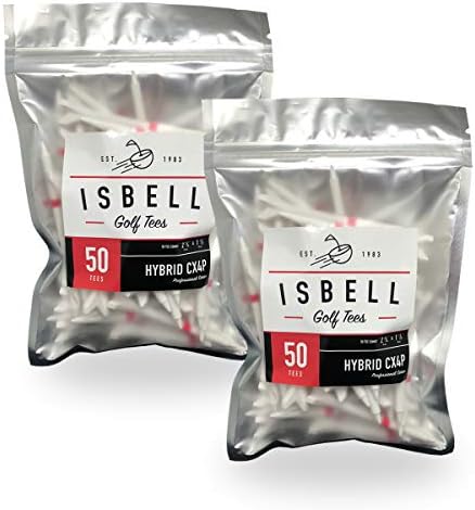 2-3/4" Isbell Hybrid CX4P 4-Prong Professional Plastic Golf Tees (50, 100 & 200 Packs)