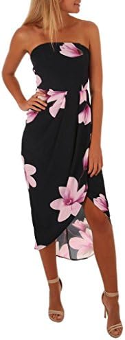 Caopixx Women Dress, Womens Off Shoulder Print Boho Dress Lady Beach Summer Sundress Maxi Party Dress