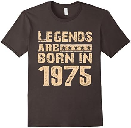 Mens 43 Years Old 43th Birthday B-day Gifts Legends 1975 T Shirt XL Asphalt