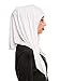 Kashkha Women's Ready To Wear Instant Hijab Scarf , Off White, 22inches Width*77inches Length /(55cm*200cm)