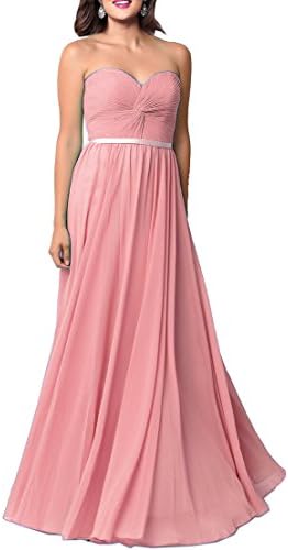 Xqmdress Women's Long Strapless Evening Bridesmaid Dress Gown Coral US12
