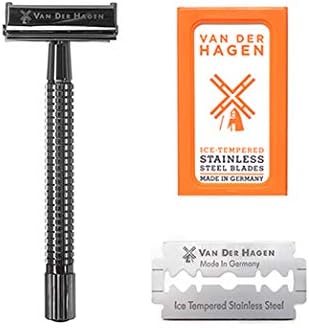 Van Der Hagen Gunmetal Plated Brass Double Edge Long Handle