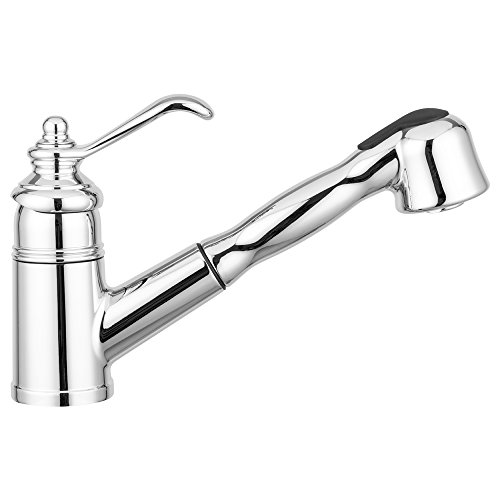 Bainbridge Pull Out Kitchen Faucet (Chrome) by Pacific Bay - This Beautiful Upgrade Features a Dual Setting Sprayer and Swivel Spout