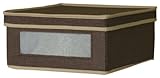 Household Essentials 630 Vision Storage Box | Brown Coffee Linen | Small