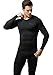 TM-YUV34-BLK_Small Tesla Men's Thermal WinterGear Compression Baselayer Vneck Long Sleeve Shirt YUV34