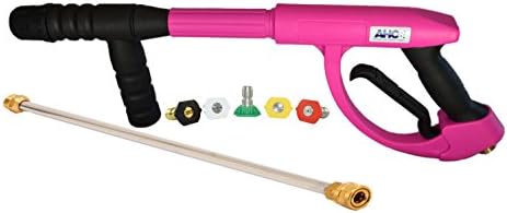 American Hydro Clean AHCGUNKIT2 M22 Ergo Pressure Washer Gun 4200PSI, 20" lance and 3.0 Nozzle kit, Pink (Pack of 3)