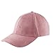 VANCOL Soft Faux Leather Suede Hat Baseball Cap (Pink)