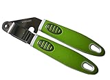 Garlic Press Heavy Duty Stainless Steel Green Color Soft Handled