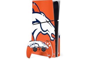 Skinit Decal Gaming Skin Compatible with PS5 Slim Disk Bundle - Officially Licensed NFL Denver Broncos Large Logo Design