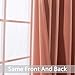 Yakamok Thermal Curtains Blackout Curtain Panels, Room Darkening Solid Grommet Top Window Drapes for Dedroom, 2 Tie Backs Included,（52x84 inch, Coral Orange, 2 Panels