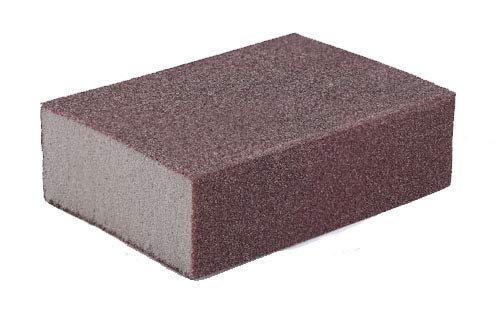 Lheng 6pcs 80# Grit Sponge Emery Cloth Sandpaper Blocks Buffing Diamond Polishing Pads Hand Sanding Tool