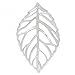 Housweety 100 PCs Charm Pendants Hollow Leaves Silver Tone 5.4cmx3.1cm(2 1/8