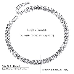 Rappers Chain for Men 24 Inch 18K Gold Filled Heavy