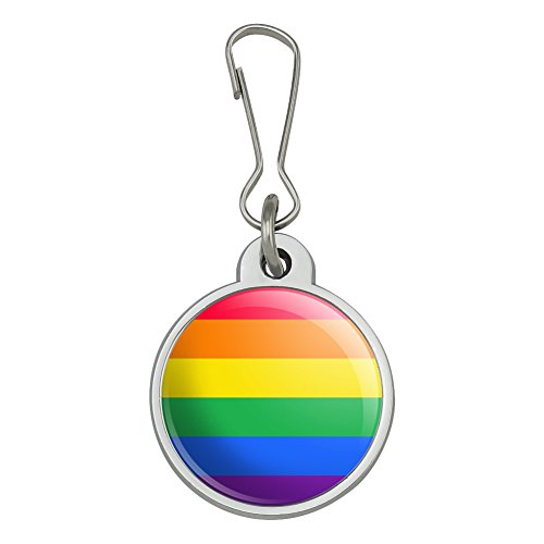 Rainbow Pride Gay Lesbian Contemporary Jacket Handbag Purse Luggage Backpack Zipper Pull Charm