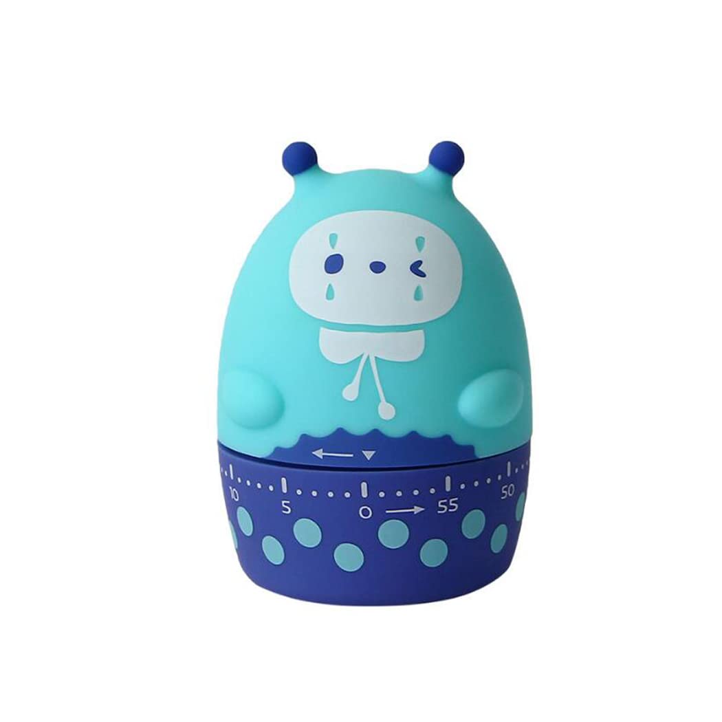 Hoshen Mechanical Timer, Cartoon Cute Time Manager, Student Learning Self-Discipline Reminder, Kitchen Timer - Blue