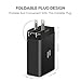 Puridea 3 Port USB Wall Charger 30W Quick Charger 3.0 [QC 3.0 + 2.4A USB] , SmartID Technology , Portable Fast Charger Foldable Plug for iPhone X/ 8/ 7/ 6/ Plus/ 5/ SE, iPad, Samsung, LG, Google Pixel