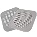 2PCS Shower Drain Hair Trap, Hair Catcher Shower Drain for Kitchen Bathroom and Bath tub, Shower Hair Drain Catcher Easy to Install and Clean with Suction Cups Grey