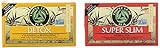 Triple Leaf Caffeine Free Herbal Tea 2 Flavor Variety Bundle: (1) Triple Leaf Chinese Detox Tea (20 count), and (1) Triple Leaf Super Slimming Tea (20 Count)