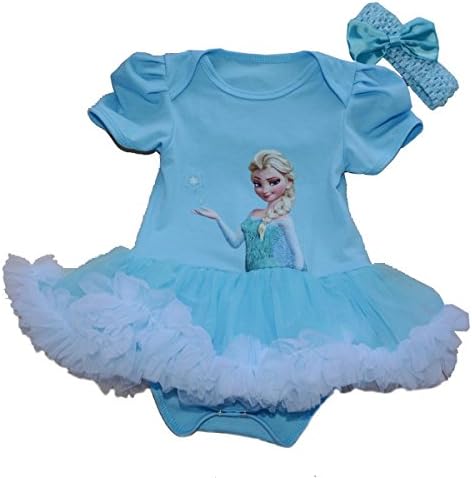 Baby Cotton Summer Toddler Romper Bodysuit with Headband 3-6 Months Blue