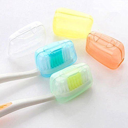 TXIN 10 Pack Travel Toothbrush Head Cover Portable Anti-Bacterial Brush Case Protective Caps Hike Camping Hygiene Tool - Thumbnail 3