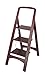 COSCO 11255MGY1 Three Step Rockford Wood Step Stool, Classic wood design coordinates well with home decorate, Large steps provide comfort and security, Folds flat for easy storage Safety, II Medium Household Duty Rating 225 lbs