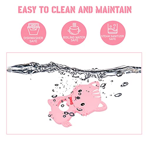 AEOLZ Teething Toys for 3 Months+ Babies, FoodGrade Soft Silicone