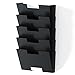 Wallniture Lisbon Magazine Holder, 5-Tier Wall File Holder Organizer for Organization and Storage, Metal Black