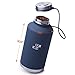 Insulated Beer Growler 64 oz | Stainless Steel Vacuum Water Bottle for HOT and COLD Beverages | Growler Carrier and Replacement GASKET Included