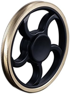 Premium Circular Golden Fidget Spinner By Lazle 6.0: Heavy-Duty Portable Focus Toy, Stress Reducer &amp; Boredom Killer-Best For ADHD, ADD &amp; Autism-Smooth, High- Speed Spinning At School/ Office/Home