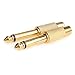 NANYI 1/4 to RCA, RCA to 1/4 Adapter RCA Female to 6.35mm 1/4 inch Male Mono TS Interconnect Audio Adapter Conversion Plug Adaptor Gold Plated-4 Pack