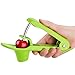ILamourCar 1 Pack Cherry Pitter, Portable Cherry Core Remover Tool with Food-Grade Silicone Cup, Space-Saving Lock Design and Lengthened Splatter Shield(Green)