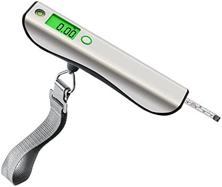 EZDIY Luggage Scale Hand Scales with Tape Measure for Travel Baggage Weight-Black