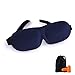 KAMOSSA Sleep Mask, Contoured Sleeping Eye Mask, 3 Colors Available, Free Earplugs & Carry Bag (Blue)