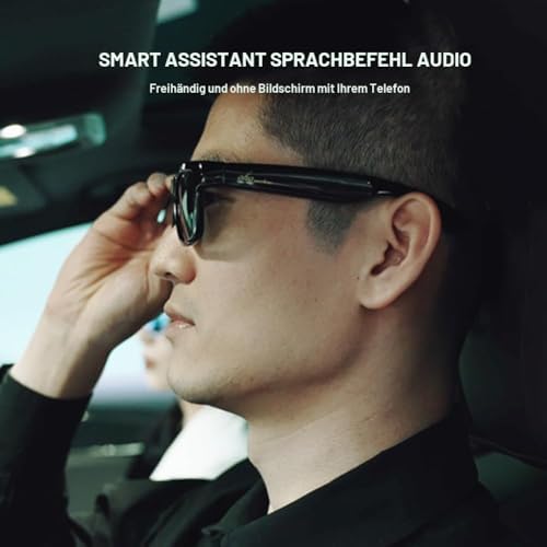 Audio Sunglasses,Voice Control and Open Ear Style Listen Music and Calls with Volumn UP and Down, Bluetooth 5.0 Smart Glasses and IP44 Waterproof Feature for Outdoor Sports